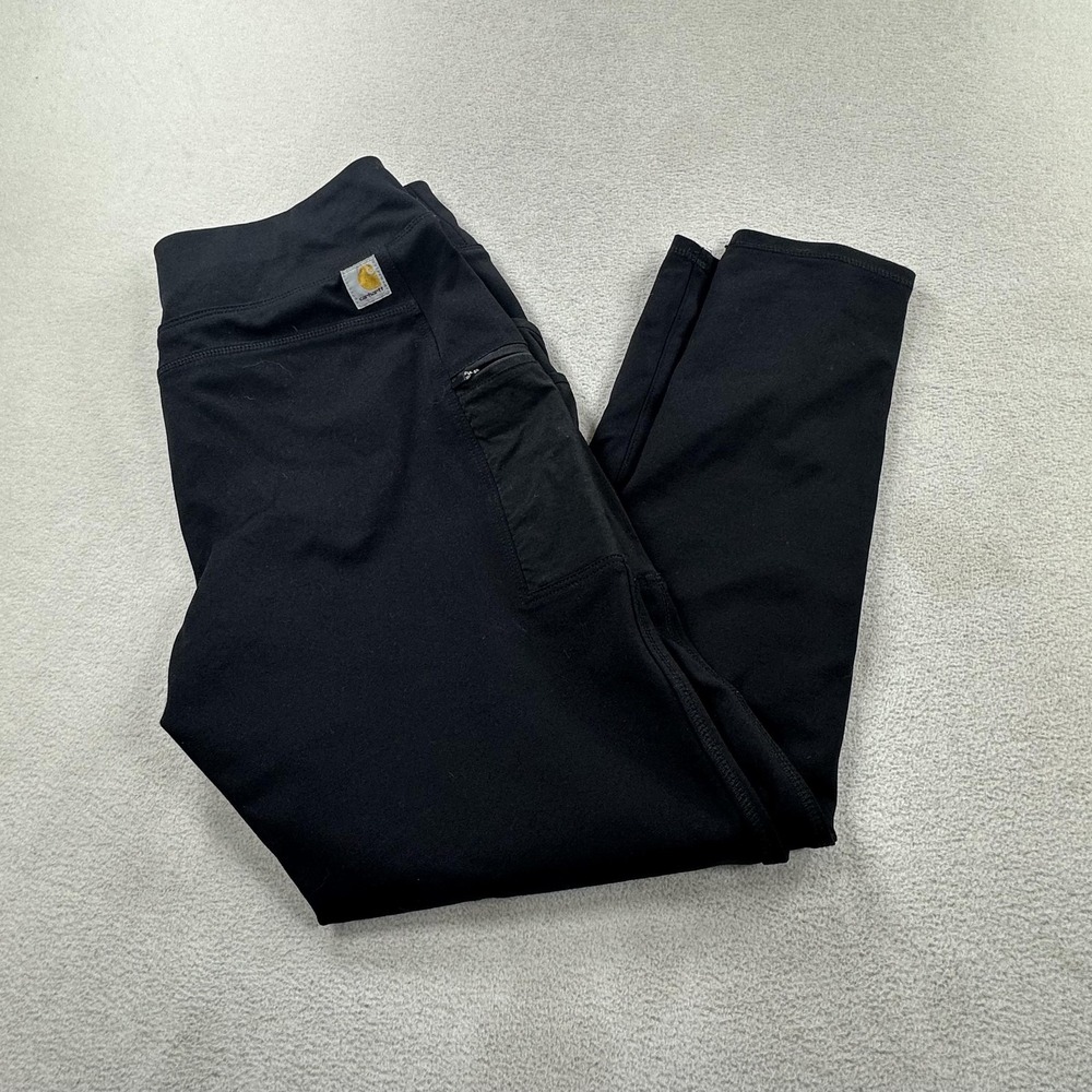 Carhartt Pants Womens Large Black Force Lightweight Utility Leggings Work Hike